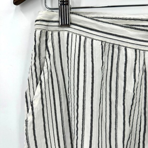 Michael Stars Pants Womens Striped Culottes Seersucker Wide Leg White Black XS - Picture 4 of 13